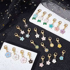 24Pcs Alloy Enamel Locking Stitch Markers&nbsp;HJEW-ME00004