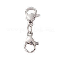 Non-Tarnish 304 Stainless Steel Double Lobster Claw Clasps&nbsp;STAS-E163-57P-B