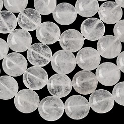 天然アンゴラ水晶ビーズ連売り  水晶  フラットラウンド  15~15.5x6mm  穴：0.8~1mm  約26個/連  15.55~15.71インチ（39.5~39.9cm）&nbsp;G-L648-B15-15mm