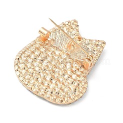 Cat Alloy Rhinestone Brooch&nbsp;JEWB-K039-04KCG