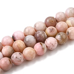 天然石ピンクオパールビーズ連売り  ラウンド  10mm  穴：1mm  約38個/連  15.63インチ（39.7cm）&nbsp;G-L621-B13-10mm