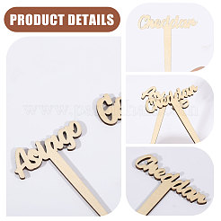 1 Bag Wooden Plant Labels&nbsp;AJEW-CA0004-83A