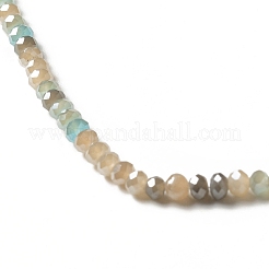 電気メッキガラスビーズセット  多面カット  そろばん  カラフル  3x2mm  穴：0.8mm  約181~186個/連  43~43.5cm&nbsp;EGLA-I015-04A
