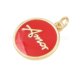 Brass Enamel Pendants&nbsp;KK-L251-02G-B02