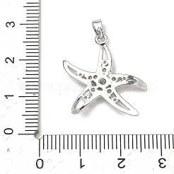 Brass Micro Pave Clear Cubic Zirconia Pendants&nbsp;X-KK-H254-12P