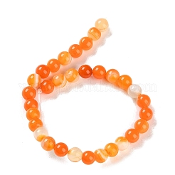 Natural Striped Agate/Banded Agate Beads Strands&nbsp;G-Z060-A01-A03