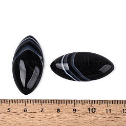 天然黒瑪瑙（染色・加熱）カボション  馬の目  40x20x7mm&nbsp;G-T144-78A