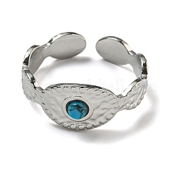 Oval 304 Stainless Steel Open Cuff Rings&nbsp;STAS-Z060-05P