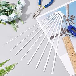 8セット4スタイルのABSプラスチックスクエアバーロッド  DIYサンドテーブル建築モデル作成用  透明  250x2~5x1~2mm  5個/セット  2セット/スタイル&nbsp;DIY-OC0008-29