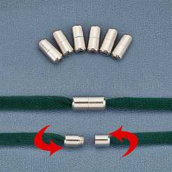 Brass Capsule Lace Lock Buckles&nbsp;KK-PH0001-29P-WH