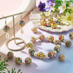 15Pcs Brass Enamel Beads&nbsp;KK-TA0009-21
