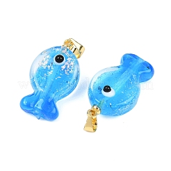 Handmade Dichroic Foil Lampwork Pendants&nbsp;X1-DICH-G001-01G-09
