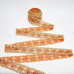 10 Yards Polyester Lace Ribbon with Paillette&nbsp;OCOR-WH0090-050A