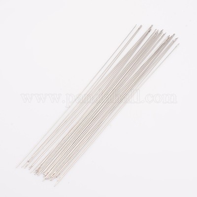 変色防止スチールビーズ針  ステンレス鋼色  120x0.45mm  約25~30個/袋&nbsp;ES009Y-1