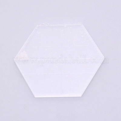 アクリル板  六角  透明  60x69.5x3mm&nbsp;LS-TACR-WH0001-42C-1