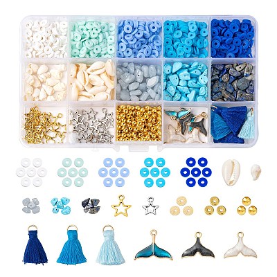 120Pcs Light Blue Flat Round Shells Pieces 2 Inch Natural Shells With 2