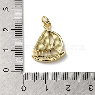 Brass Micro Pave Cubic Zirconia Pendants&nbsp;KK-Q808-06G-1