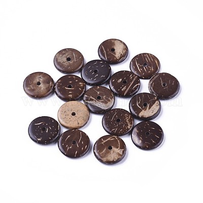 ココナッツビーズ  ドーナツ  ココナッツブラウン  15x3mm  穴：3mm&nbsp;COCO-I002-013A-1