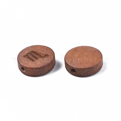 Laser Engraved Wood Beads&nbsp;WOOD-S053-53A-1