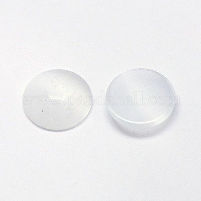 キャッツアイカボション  半円  ホワイト  6x2mm&nbsp;CE-J002-6mm-05-1