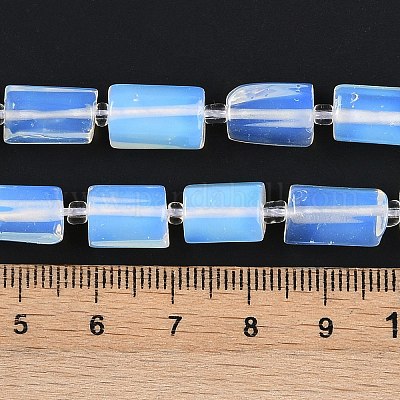 オパールビーズ連売り  シードビーズで  多面カット  コラム  11~12x6~8mm  穴：0.5mm  約28~32個/連  15.35''~16.14''（39~41センチメートル）&nbsp;G-M403-B33-02-1