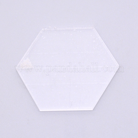 アクリル板  六角  透明  60x69.5x3mm&nbsp;LS-TACR-WH0001-42C-1