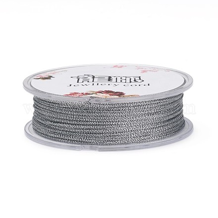 ポリエステルメタリック糸  グレー  1mm  約32.8ヤード（30m）/ロール&nbsp;OCOR-G006-02-1.0mm-37-1