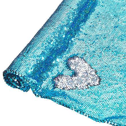 PVC Reversible Sequin Fabric&nbsp;DIY-WH0430-543F-1