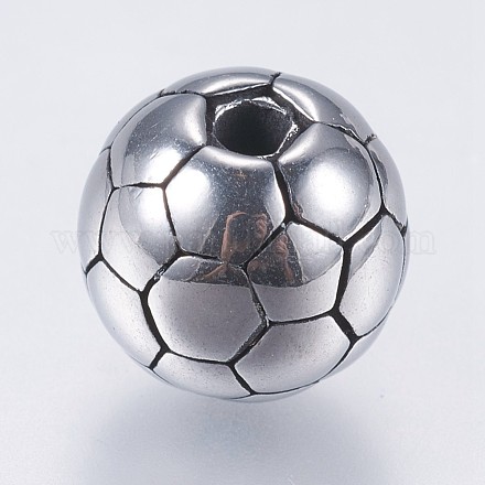 304ステンレススチールビーズ サッカー/サッカーボール アンティーク