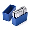 Iron Metal Stamps, Mixed Patterns, Platinum, 65.5x10mm, 12pcs/box