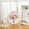 Flower Bouquet Pattern 3D Embroidery Starter Kits, including Embroidery Fabric & Thread, Needle, Instruction Sheet, Colorful, 290x290mm
