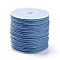 Macrame Cotton Cord, Braided Rope, with Plastic Reel, for Wall Hanging, Crafts, Gift Wrapping, Steel Blue, 1.2mm, about 54.68 Yards(50m)/Roll