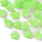 Transparent Acrylic Beads, Frosted, Flower, Yellow Green, 17.5x12mm, Hole: 1.5mm, about 770pcs/500g