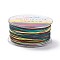 Segment Dyed Polyester Thread, Chinese Knotting Cord, Colorful, 0.8mm, about 54.68 yards(50m)/roll