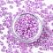 8/0 Glass Seed Beads, Ceylon Round, Round, Violet, 3mm, Hole: 1mm,1101pcs/50g.