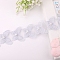 Polyester Lace Trim Ribbons, Garment Accessories, Butterfly, Gainsboro, 2 inch(52mm), about 20Yard/roll