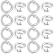 Brass Snap Clasps, Ring, Silver, 7.5mm, 30pcs