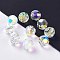 Imitation Austrian Crystal Beads, Grade AAA, K9 Glass, Faceted(32 Facets), Round, Clear AB, 10mm, Hole: 0.9~1mm