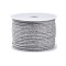 50M Confetti Soft Macrame Cotton Cord, Round Braided Rope, for Wall Hanging, Crafts, Gift Wrapping, Light Grey, 3mm, about 54.68 Yards(50m)/Roll