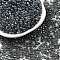 Round 8/0 Glass Seed Beads, Trans. Colours Lustered, Gray, Size: about 3mm in diameter, hole: 1mm, about 1097pcs/50g
