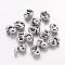 Iron Crimp Beads Covers, Cadmium Free & Nickel Free & Lead Free, Platinum, 3mm In Diameter, Hole: 1.2~1.5mm