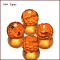 K9 Glass, Imitation Austrian Crystal Beads, Grade AAA, Faceted, Round, Orange, 6mm, Hole: 0.7~0.9mm