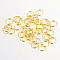 Iron Open Jump Rings, Round, Nickel Free, Golden, 8x0.7mm, 21 Gauge, Inner Diameter: 6.6mm, about 12500pcs/1000g