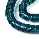 透明ガラスビーズ連売り  フラットラウンド  ダークスレートグレー  6~6.5x3~3.5mm  穴：0.8~1mm  約112~120個/連  14.57~15.16''（37~38.5センチメートル）&nbsp;GLAA-N026-3x6mm-T04-3