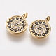 Brass Micro Pave Cubic Zirconia Charms&nbsp;ZIRC-G133-03G-1