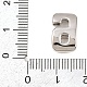6番真鍮ビーズ  長持ちメッキ  ラックめっき  鉛フリー＆カドミウムフリー  プラチナ  14x9x5mm  穴：11x3mm&nbsp;KK-B167-B167-26P-06-3