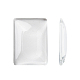 Transparent Rectangle Glass Cabochons&nbsp;GGLA-R025-25x18-1