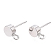 Brass Stud Earring Findings&nbsp;KK-T038-293P-1