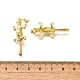 Brass Stud Earrings&nbsp;EJEW-B118-02G-5