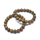 Natural Unakite Bead Stretch Bracelets&nbsp;BJEW-K212-A-042-1